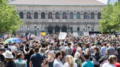 Getty Images Wayfair protesters