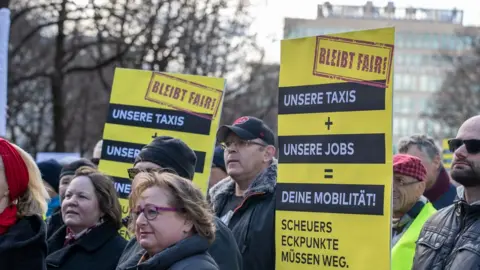 Getty Images German Uber protesters