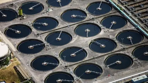 Getty Images A sewage treatment plant in Surrey