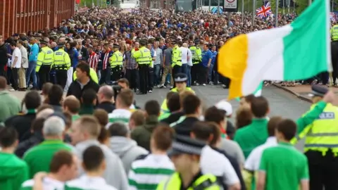 Getty Images Old Firm derby fans