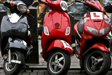 Getty Images Parked scooters