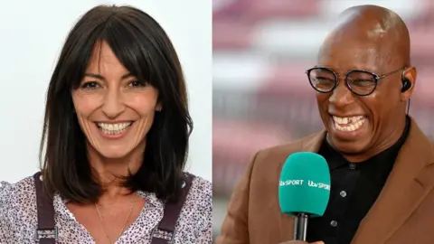 Davina McCall and Ian Wright