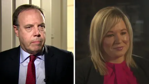 BBC Nigel Dodds and Michelle O'Neill
