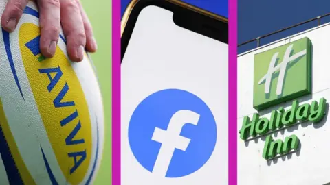 Getty Images Aviva Facebook and Holiday Inn brands