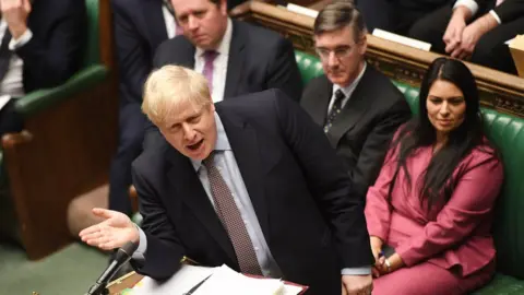 UKParliament/JessicaTaylor Boris Johnson and Priti Patel