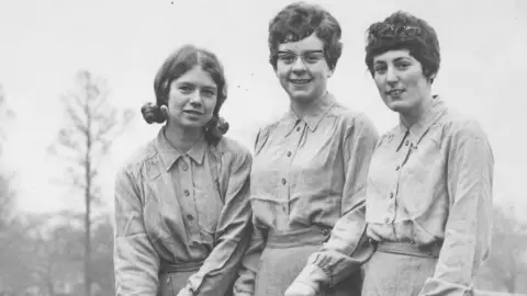 Contributed Steph (right) with Stephanie Tuffnell (middle) and Pat Hulme in the 1960s