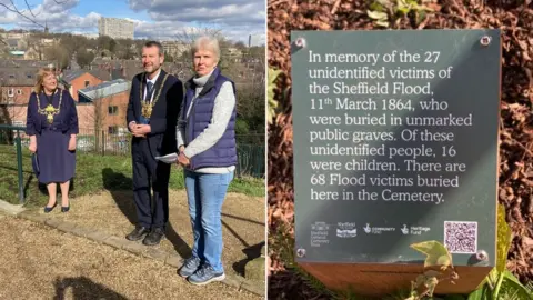 Lord mayor and memorial stone