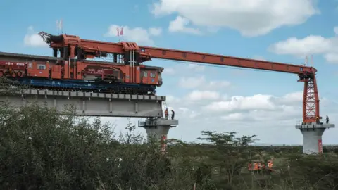 AFP A track-laying machine at the construction site of Standard Gauge Railway (SGR) in Nairobi, Kenya - Saturday 23 June 2018