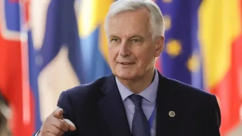 Getty Images Brexit Chief Negotiator Michel Barnier arrives to take part in the last day of the European Union leaders' summit