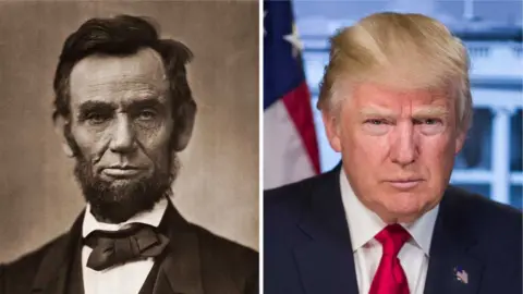 Getty Images/ White House President Lincoln and President Trump