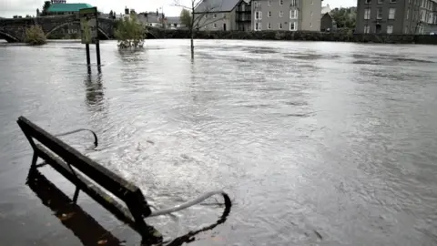 Derren Jones The River Conwy burst its banks in Llanwrst