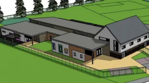 SJ Roberts Construction Ltd Drawing of planned school