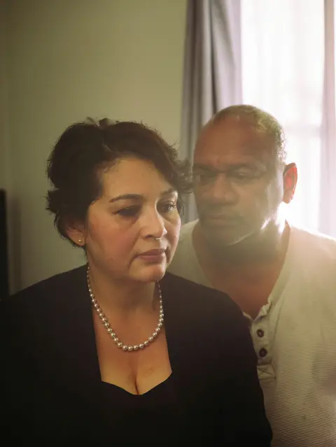 Ismail Ferdous taken for Agence VU' Sandra Sibert sits with her husband, James, in the room where she had to stay in isolation with Covid-19, in Sioux Falls, South Dakota, USA