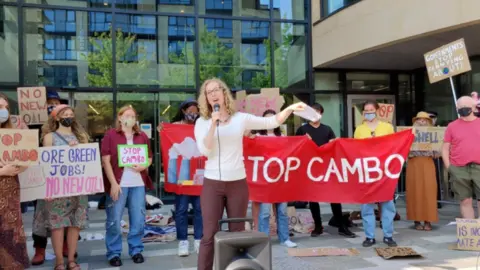 Scottish Greens Lorna Slater at protest