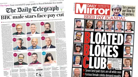 Telegraph/Mirror front pages