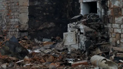 Destroyed oven