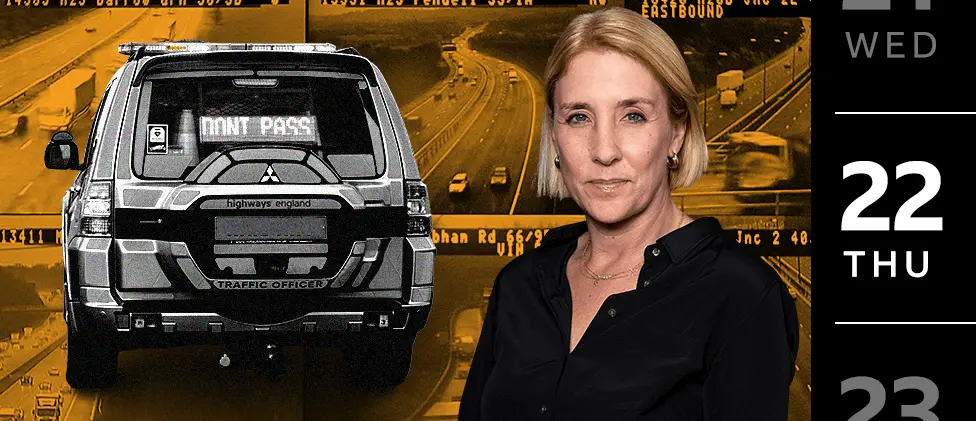 BBC Highways Agency car and Zoe Conway