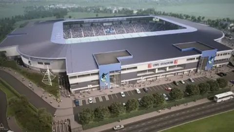 Bristol Rovers FC Bristol Rovers proposed new stadium from above