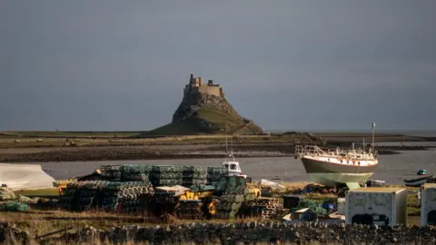 Fishing boats at Lindisfarne