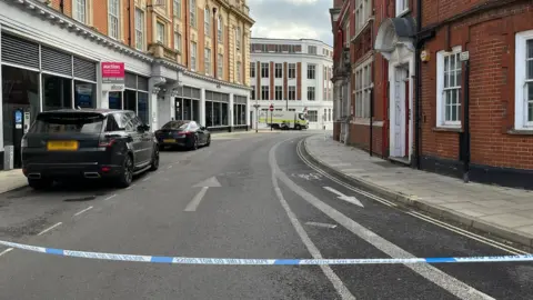 The explosive ordnance disposal team in Ipswich town centre