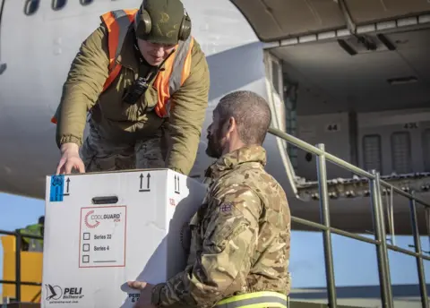 MoD Vaccines being transported to Tristan da Cunha