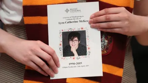 Brian Lawless / POOL Lyra McKee funeral order of service