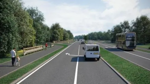 Oxfordshire County Council How the A40 might look once the work's done
