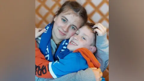 Family photo Emilia, 13 and Jakub 9