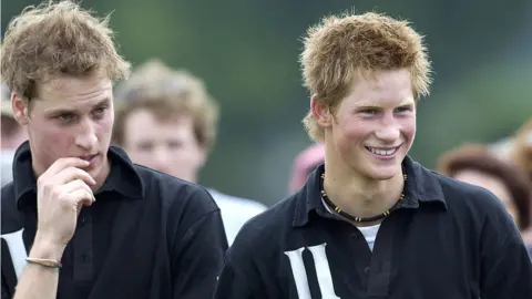 Getty Images Prince Harry with his brother in 2002