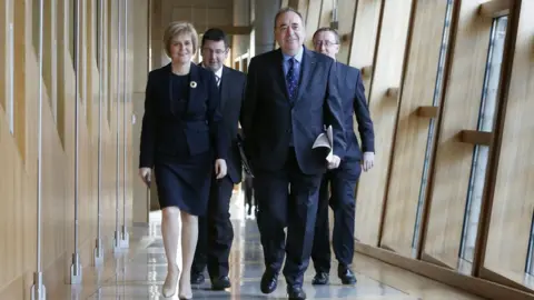 PA Media Nicola Sturgeon with Alex Salmond