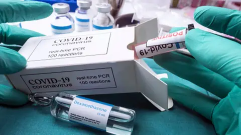 Getty Images Nurse preparing with medical treatment with Dexamethasone vial in the hospita