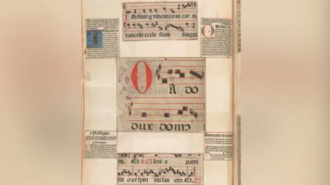 Pepys Library, Magdalene College Cambridge Medieval script fragments from Samuel Pepys book