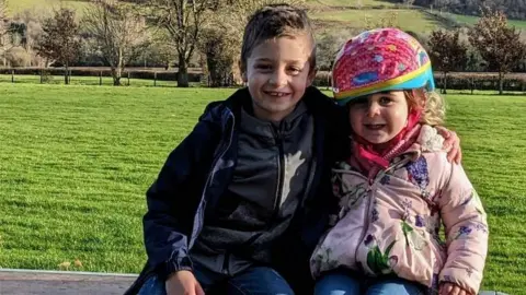 Liz Jeffries Liz Jeffries' children Dylan and Elsie