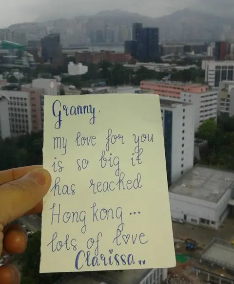 Felicity Greenfield One message came from Hong Kong