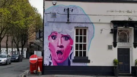 BBC Lily Savage mural