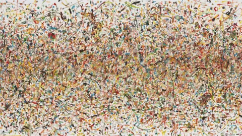 Dan Colen Dan Colen's This Isn't So Dark chewing gum canvas.