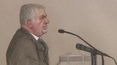 Julia Quenzler Court drawing of Andrew Gavaghan