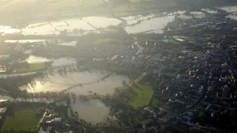 James Holley Aerial shot of flooded fields in Oxfordshire PHOTO: James Holley