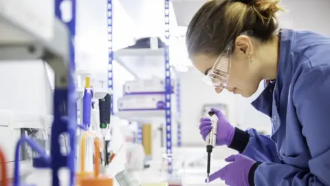 Slater King Researcher in lab