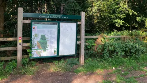 Matt Marvel/BBC Orwell Country park sign