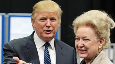 Getty Images Donald Trump and Maryanne Trump Barry in Aberdeen in 2008