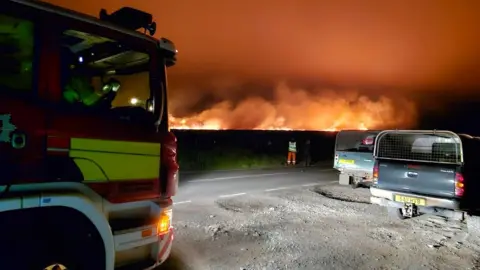 SYFRS Fire crews near the fire