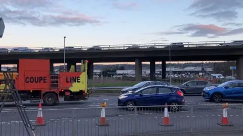 Traffic on roads in Portsmouth