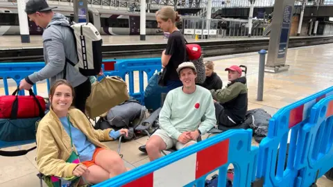 Travellers were pleasantly surprised with how quiet the train station was