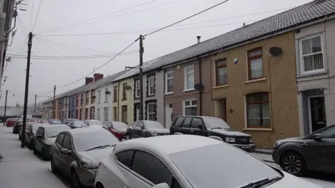 Liam | Weather Watchers Snow covered cars in Tonypandy, Rhondda Cynon Taf