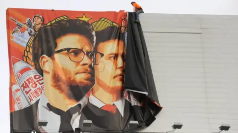 AFP A publicity poster for the 2014 film The Interview