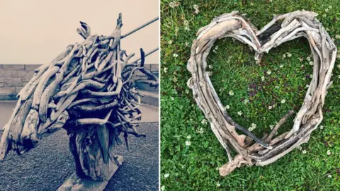 Dan Wakeman driftwood art