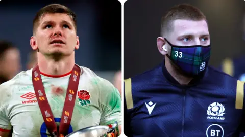 Owen Farrell and Finn Russell