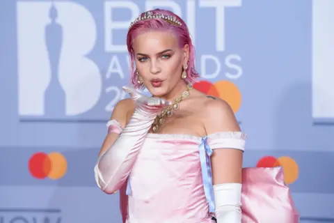 Getty Images Anne-Marie at the Brit Awards