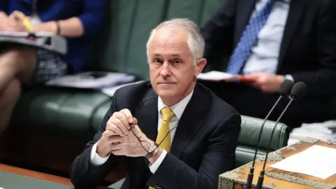 Getty Images Australia's Prime Minister Malcolm Turnbull during House of Representatives question time at Parliament House